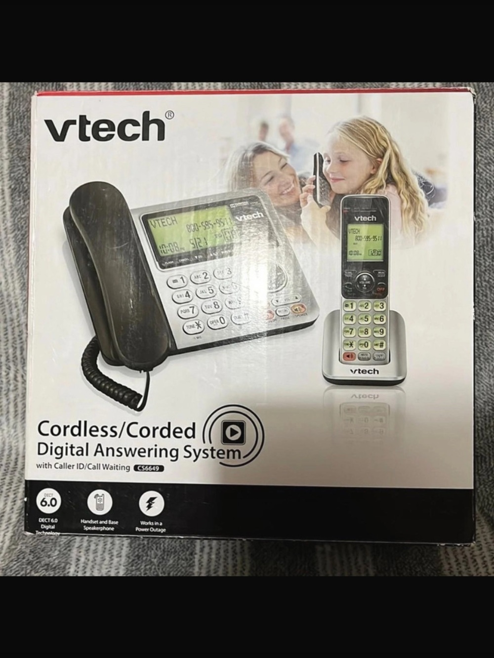 Vtech cordless/corded digital answering system with caller ID/call waiting